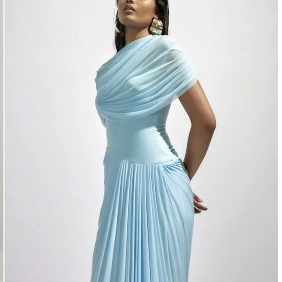 JASMINE BABY BLUE MAXI DRESS - Picture 3 of 9